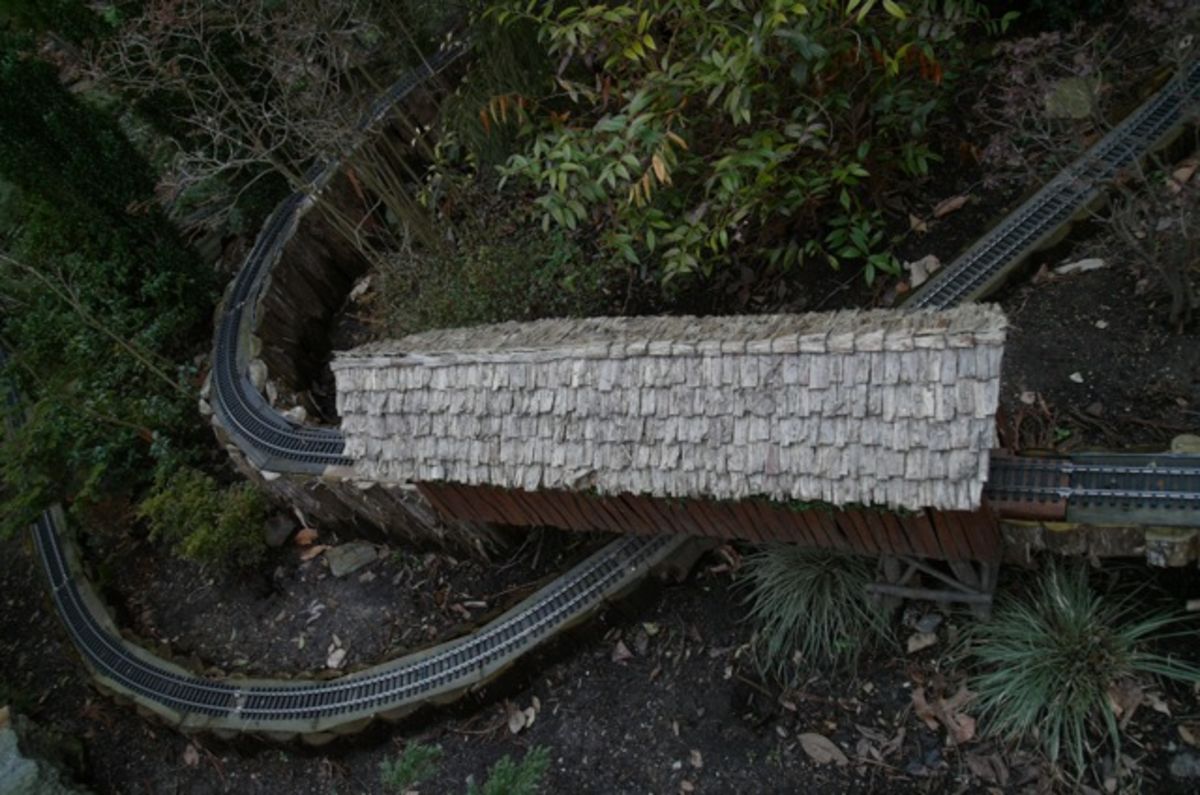 train junction at The Morris Arboretum