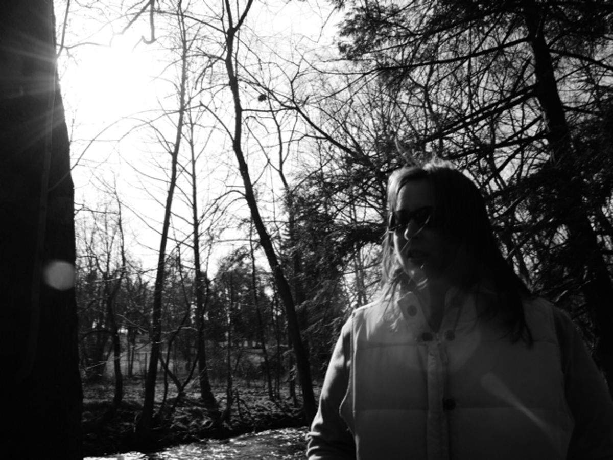 Sue in the woods