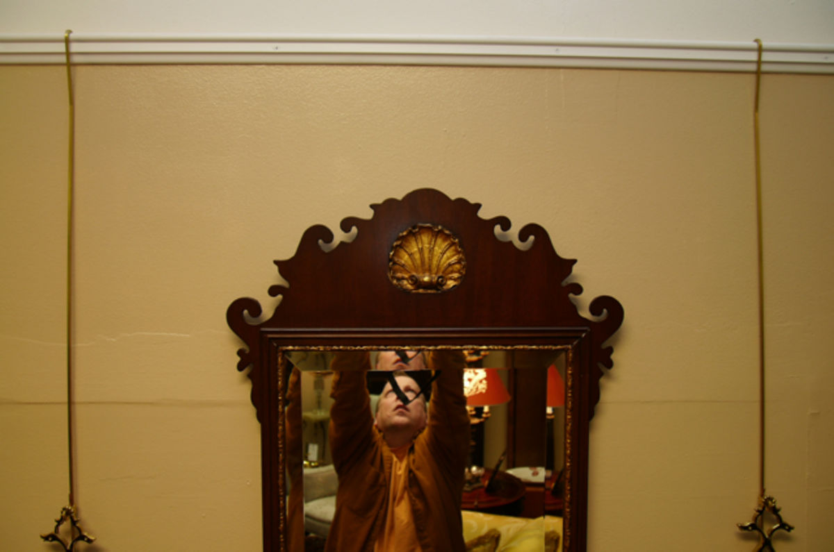 taking a picture of a mirror