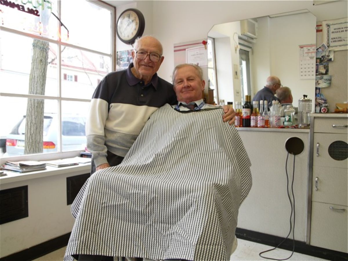 Frank with customer