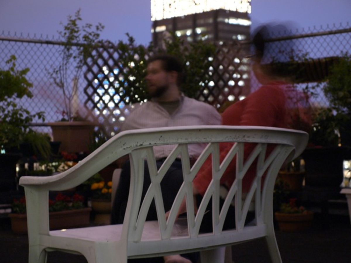 Ken and Stephanie on the roof