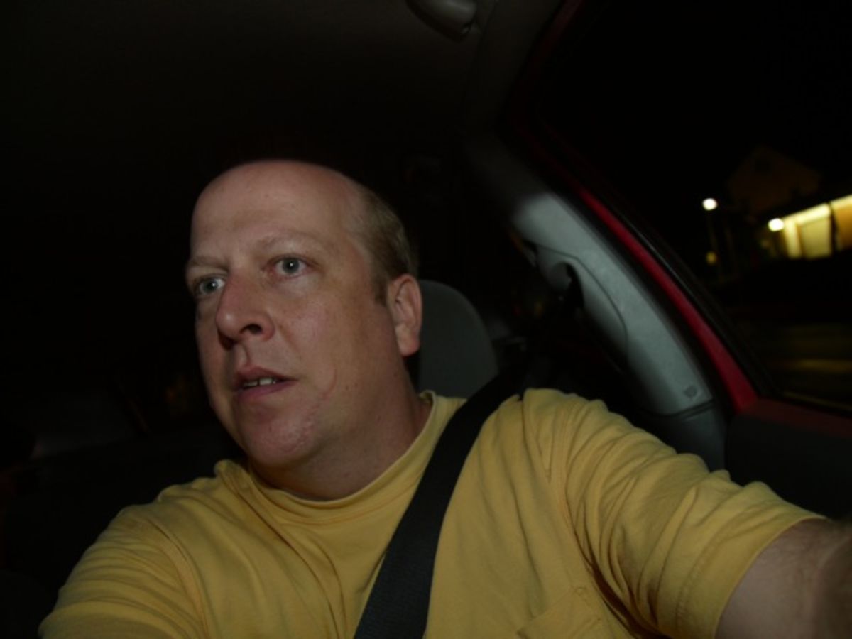 Luke driving