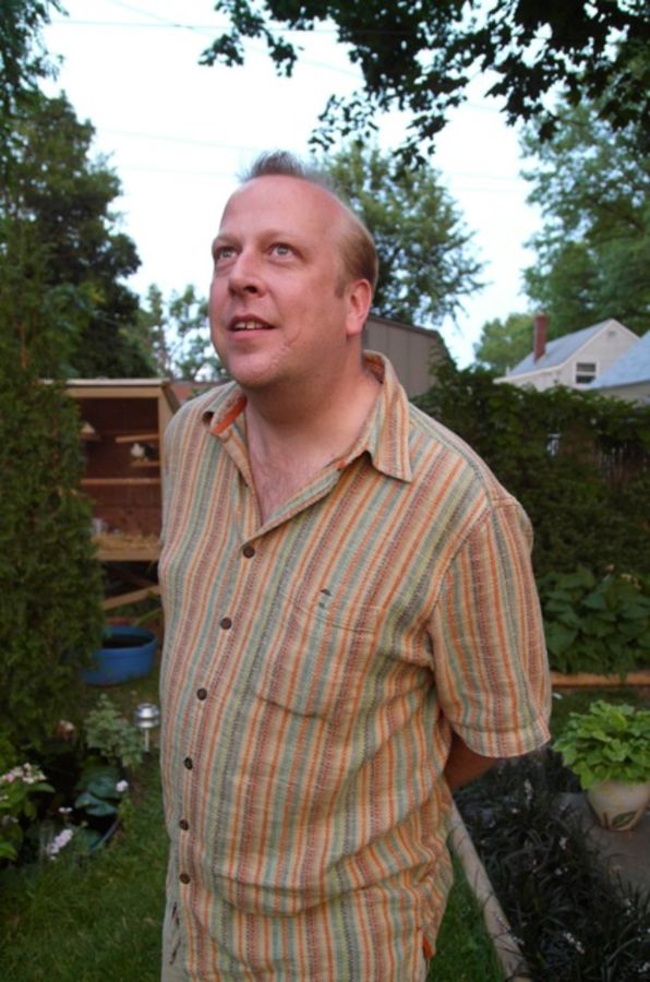 Luke in Sam's yard
