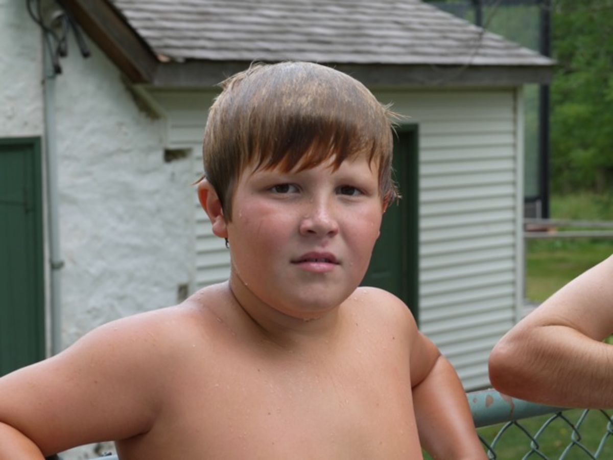 Jack at the pool