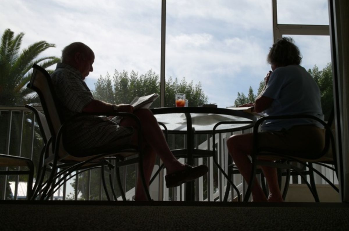 Bill and Toby on the porch