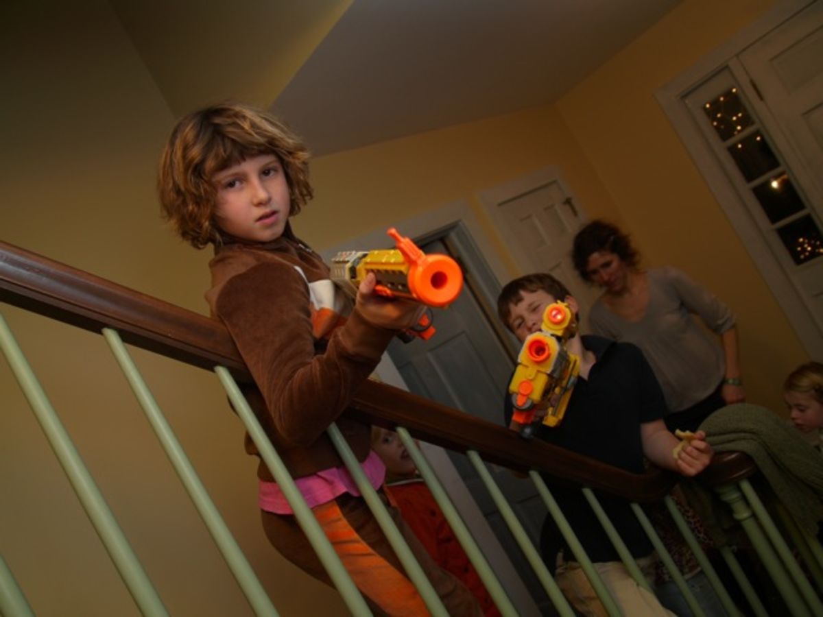 Lucy, armed
