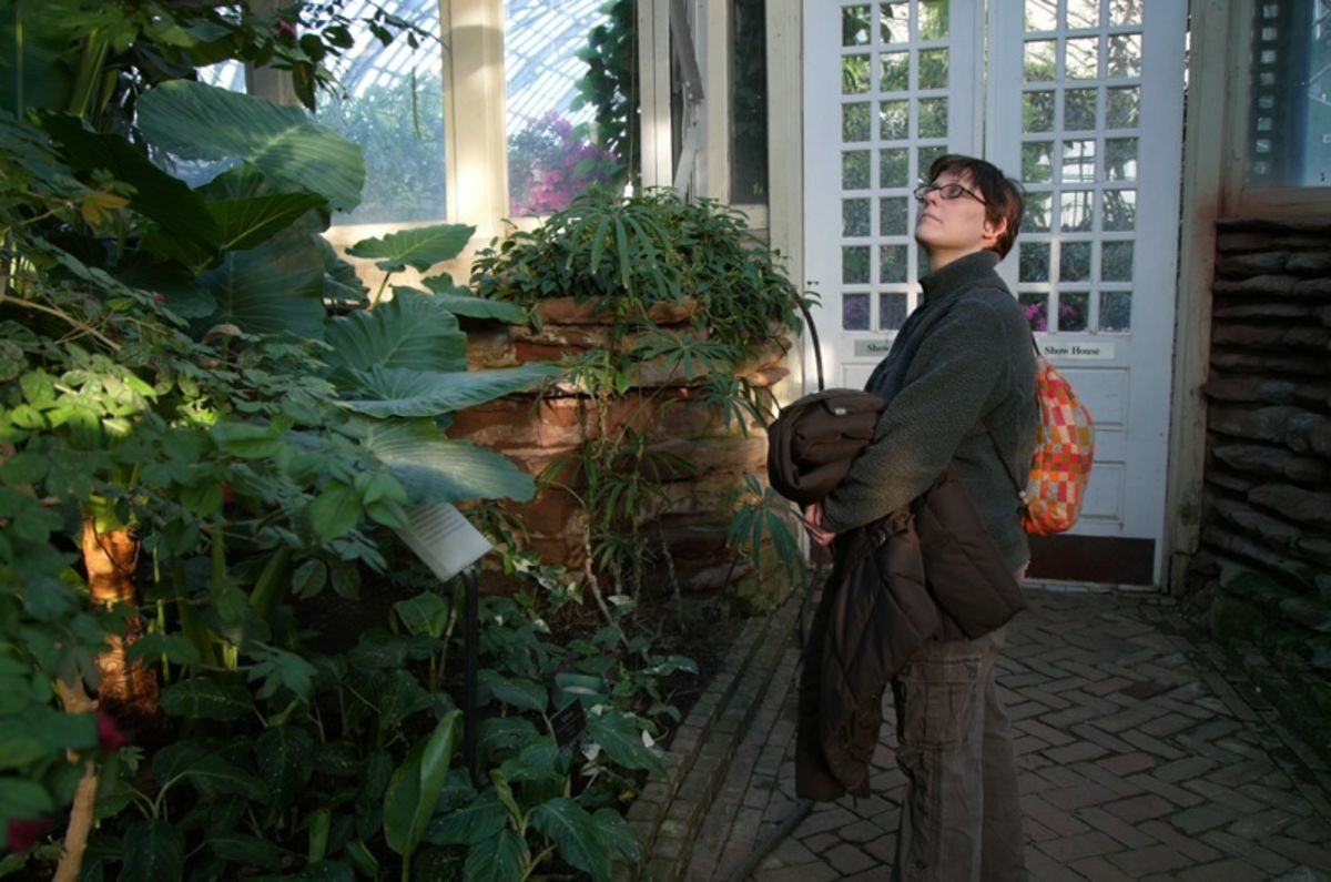 Stephanie at the conservatory