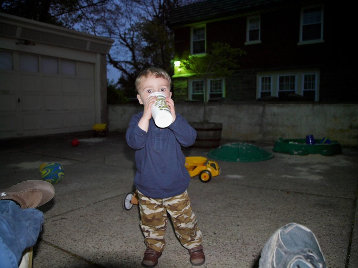 Henry at night