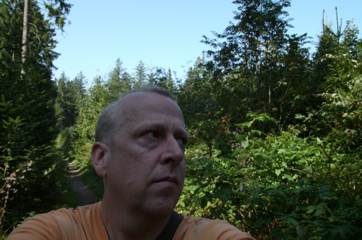 self-portrait in the black forest
