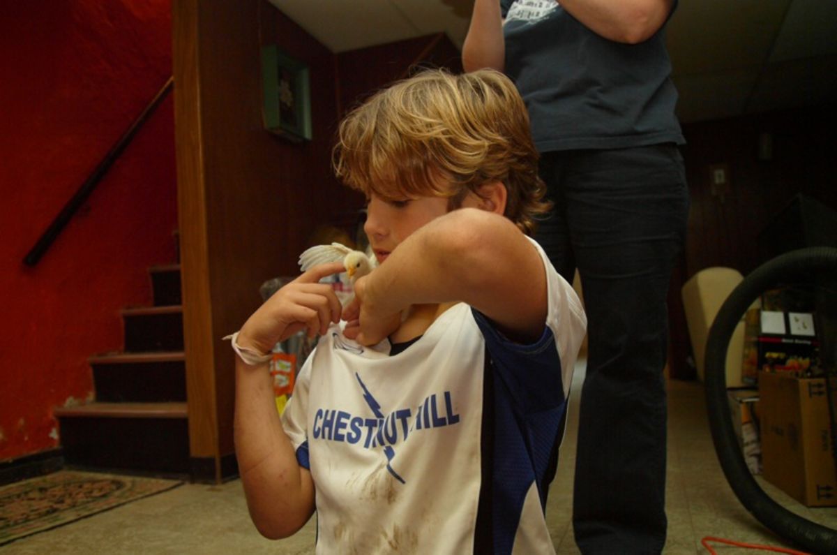 Nate and chick